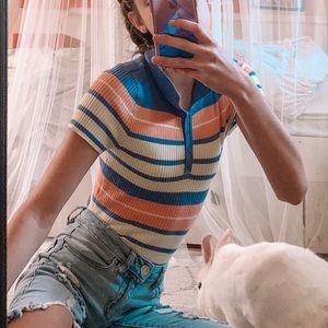 Girls teens pastel short sleeve candy shirt